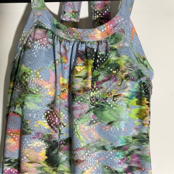 Prana Cantine Dress Blue Graceful Stretch Halter Double Strap back Round Neck XS - Picture 6 of 16